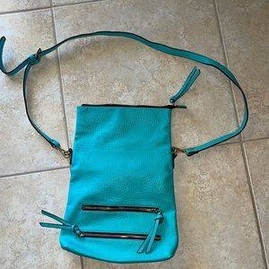 Turquoise cross body bag
